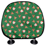 Santa Claus And Reindeer Emoji Print Car Headrest Covers