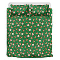 Santa Claus And Reindeer Emoji Print Duvet Cover Bedding Set
