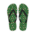 Santa Claus And Reindeer Emoji Print Flip Flops