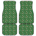 Santa Claus And Reindeer Emoji Print Front and Back Car Floor Mats