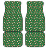 Santa Claus And Reindeer Emoji Print Front and Back Car Floor Mats