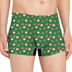 Santa Claus And Reindeer Emoji Print Men's Boxer Briefs