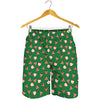 Santa Claus And Reindeer Emoji Print Men's Shorts