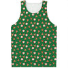 Santa Claus And Reindeer Emoji Print Men's Tank Top