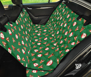 Santa Claus And Reindeer Emoji Print Pet Car Back Seat Cover