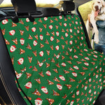 Santa Claus And Reindeer Emoji Print Pet Car Back Seat Cover