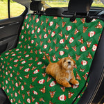 Santa Claus And Reindeer Emoji Print Pet Car Back Seat Cover