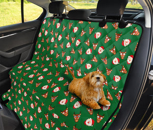 Santa Claus And Reindeer Emoji Print Pet Car Back Seat Cover