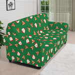 Santa Claus And Reindeer Emoji Print Sofa Cover