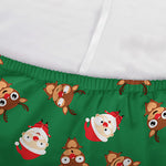 Santa Claus And Reindeer Emoji Print Sofa Cover