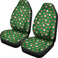 Santa Claus And Reindeer Emoji Print Universal Fit Car Seat Covers