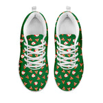 Santa Claus And Reindeer Emoji Print White Sneakers