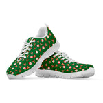 Santa Claus And Reindeer Emoji Print White Sneakers