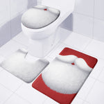 Santa Claus Beard Print 3 Piece Bath Mat Set