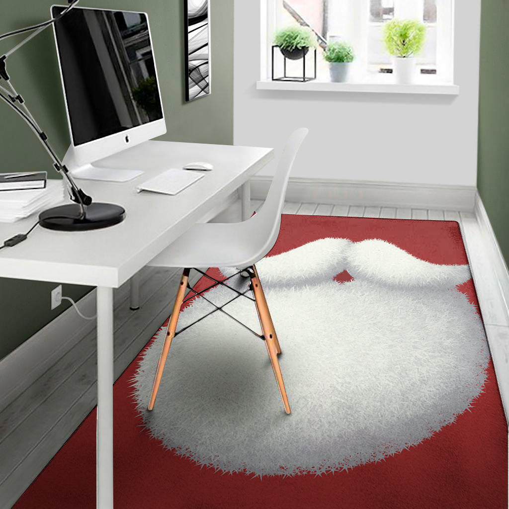 Santa Claus Beard Print Area Rug