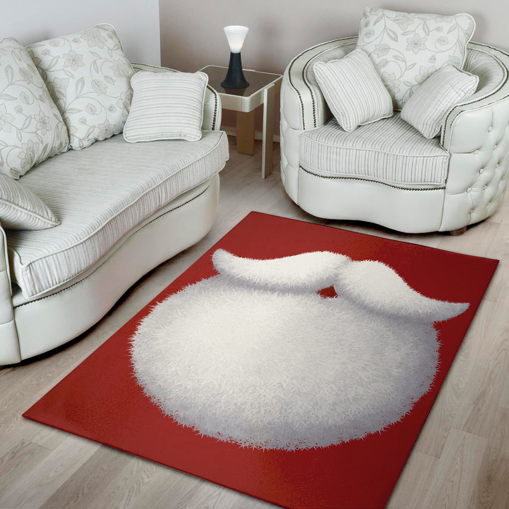 Santa Claus Beard Print Area Rug