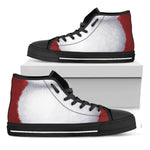 Santa Claus Beard Print Black High Top Shoes
