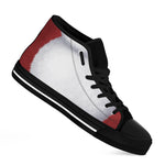 Santa Claus Beard Print Black High Top Shoes