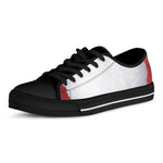 Santa Claus Beard Print Black Low Top Shoes 