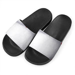 Santa Claus Beard Print Black Slide Sandals