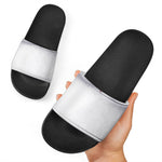Santa Claus Beard Print Black Slide Sandals