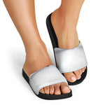 Santa Claus Beard Print Black Slide Sandals