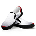 Santa Claus Beard Print Black Slip On Sneakers