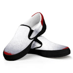 Santa Claus Beard Print Black Slip On Shoes