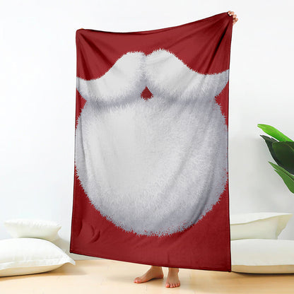 Santa Claus Beard Print Blanket