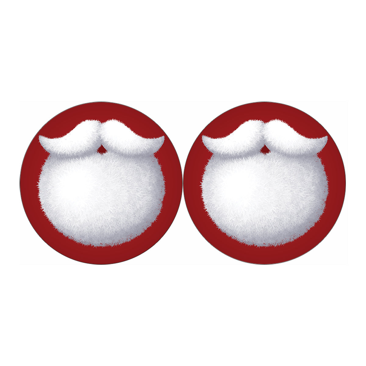 Santa Claus Beard Print Car Coasters