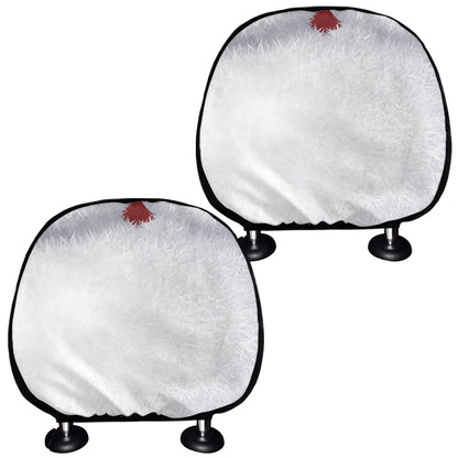 Santa Claus Beard Print Car Headrest Covers