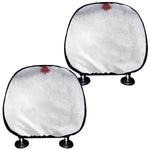 Santa Claus Beard Print Car Headrest Covers