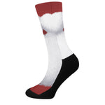 Santa Claus Beard Print Crew Socks
