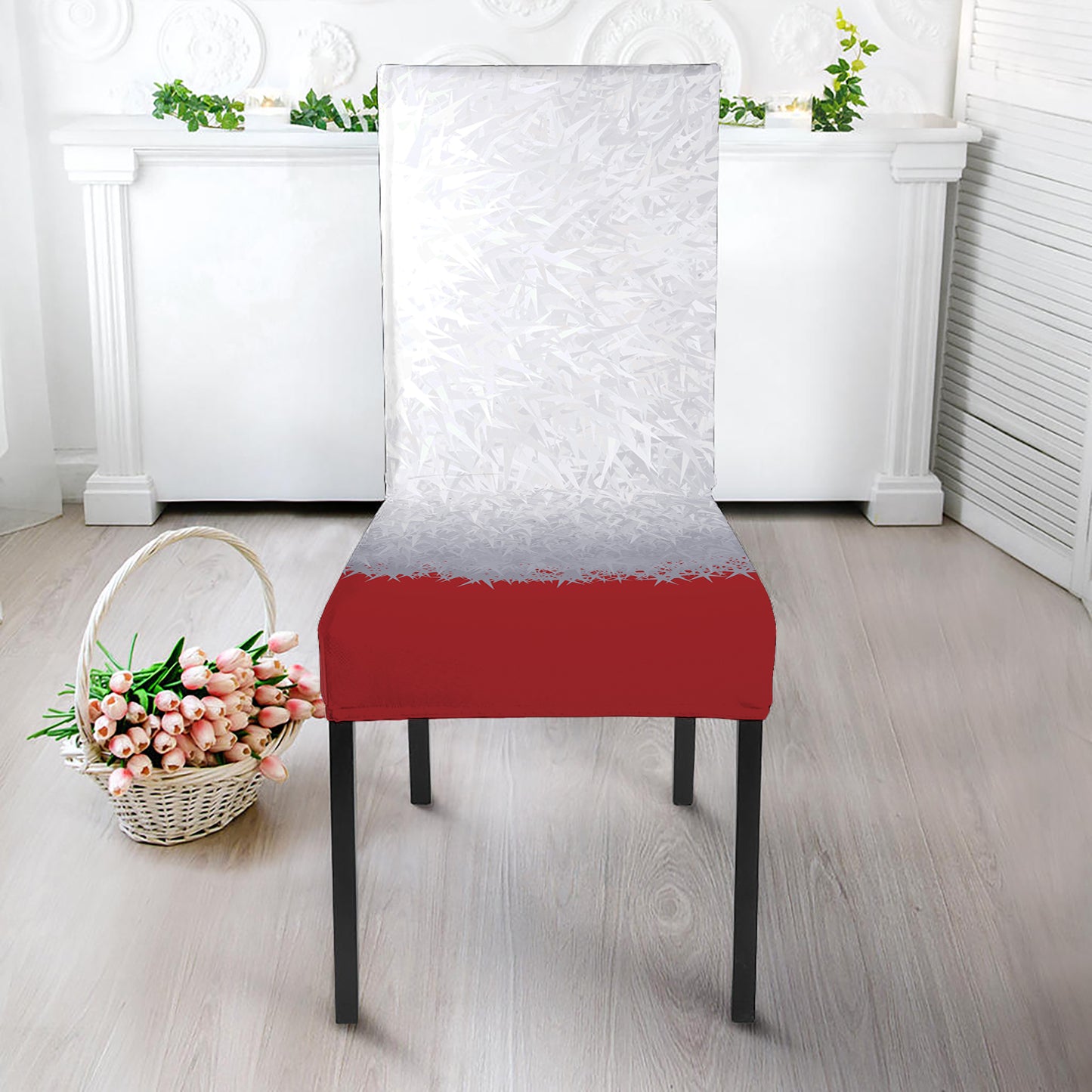 Santa Claus Beard Print Dining Chair Slipcover