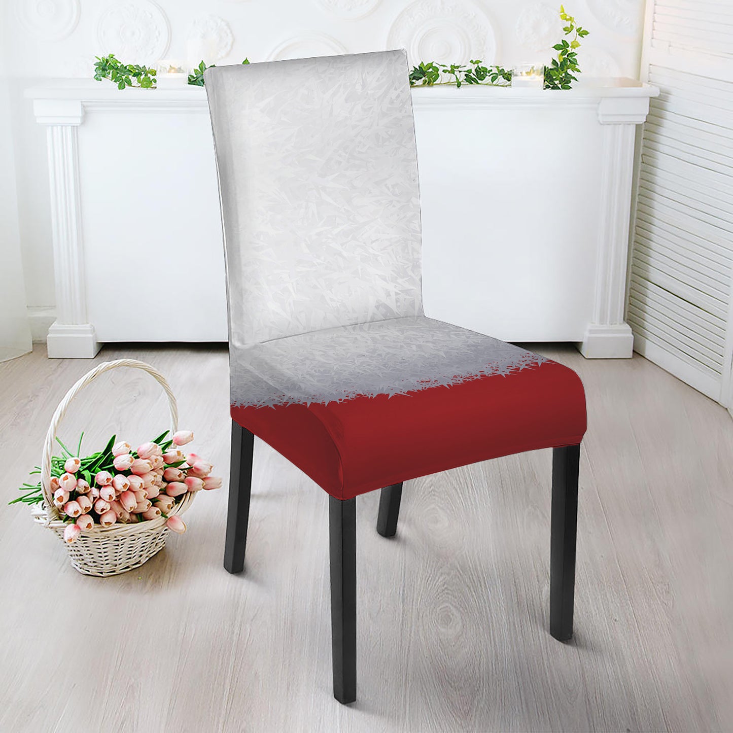 Santa Claus Beard Print Dining Chair Slipcover