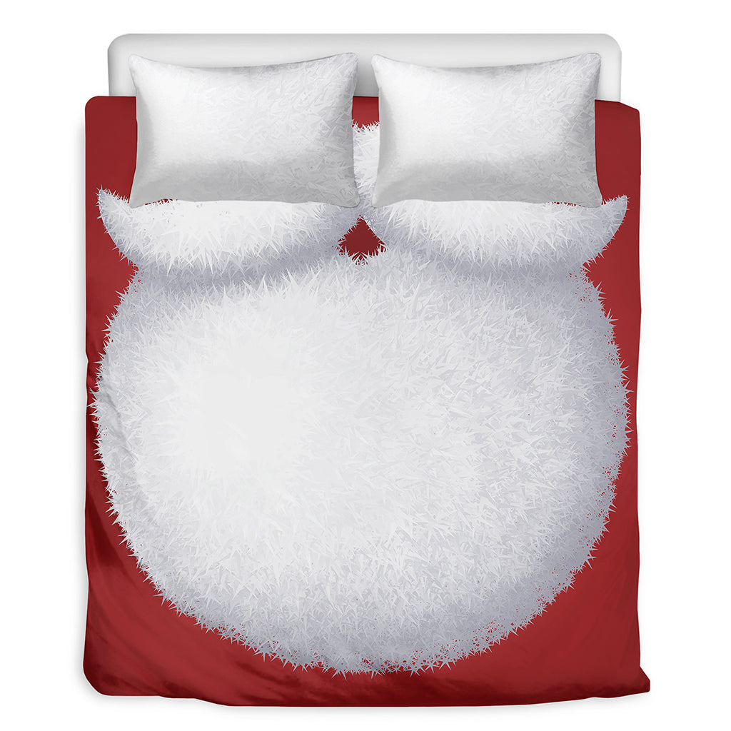 Santa Claus Beard Print Duvet Cover Bedding Set