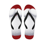 Santa Claus Beard Print Flip Flops