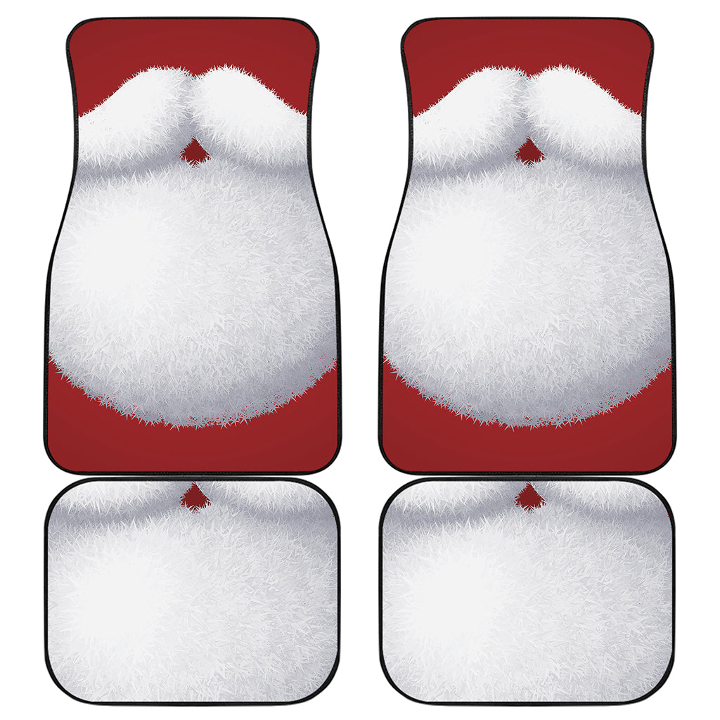 Santa Claus Beard Print Front and Back Car Floor Mats