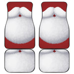 Santa Claus Beard Print Front and Back Car Floor Mats