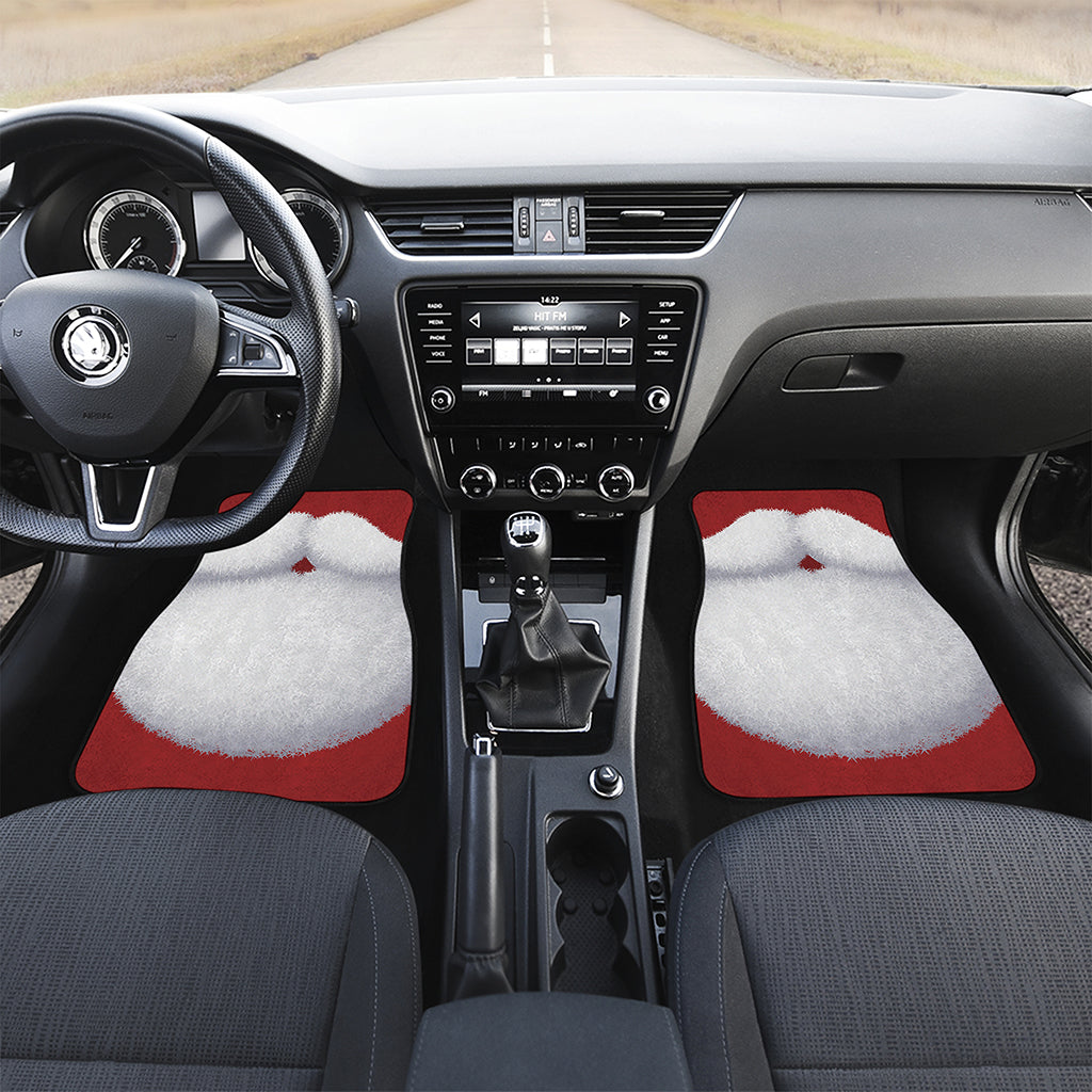 Santa Claus Beard Print Front and Back Car Floor Mats