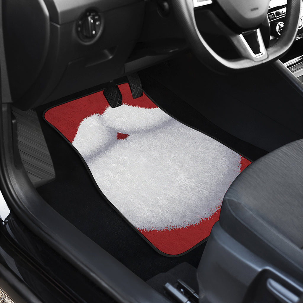 Santa Claus Beard Print Front and Back Car Floor Mats