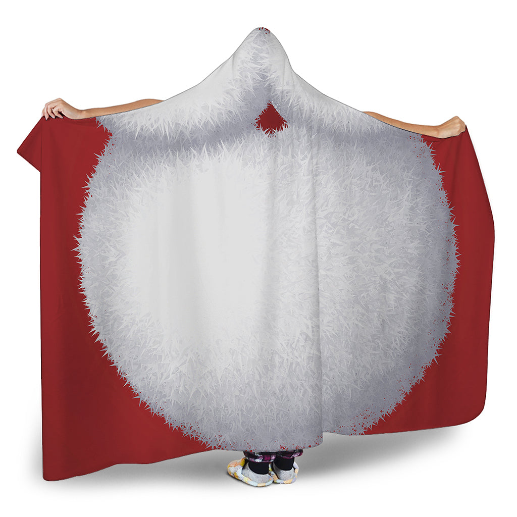 Santa Claus Beard Print Hooded Blanket