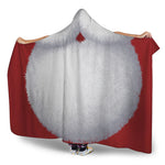 Santa Claus Beard Print Hooded Blanket