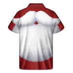 Santa Claus Beard Print Men's Short Sleeve Shirt