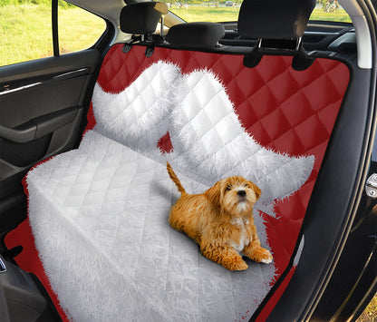 Santa Claus Beard Print Pet Car Back Seat Cover