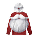 Santa Claus Beard Print Pullover Hoodie