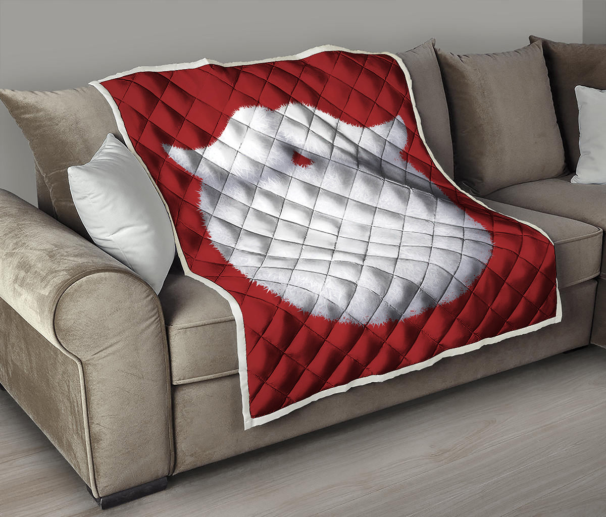 Santa Claus Beard Print Quilt