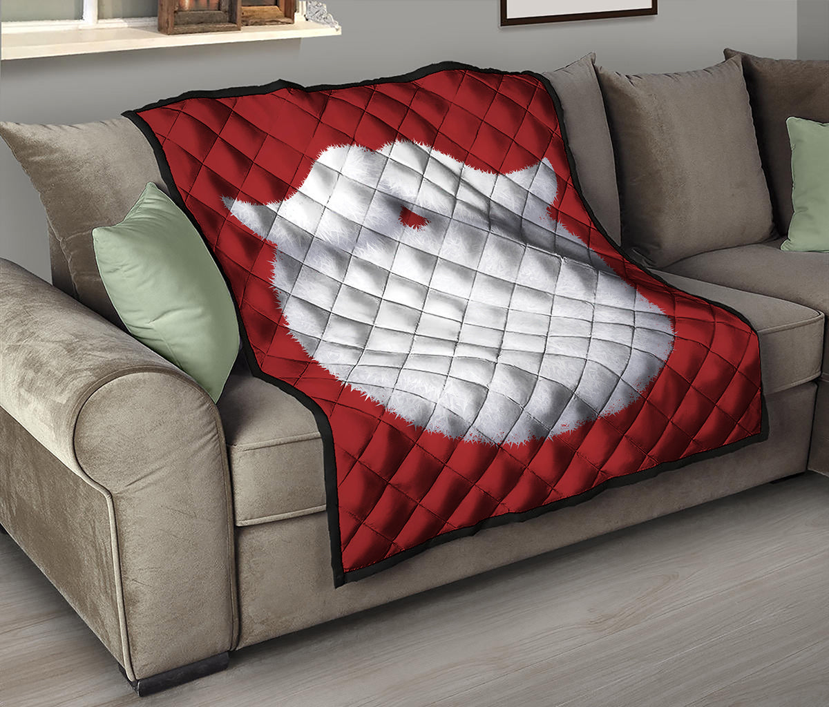 Santa Claus Beard Print Quilt