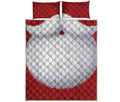 Santa Claus Beard Print Quilt Bed Set