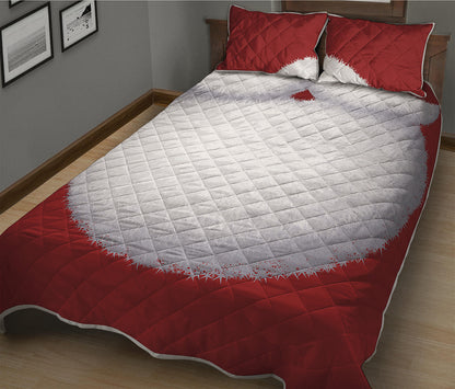 Santa Claus Beard Print Quilt Bed Set